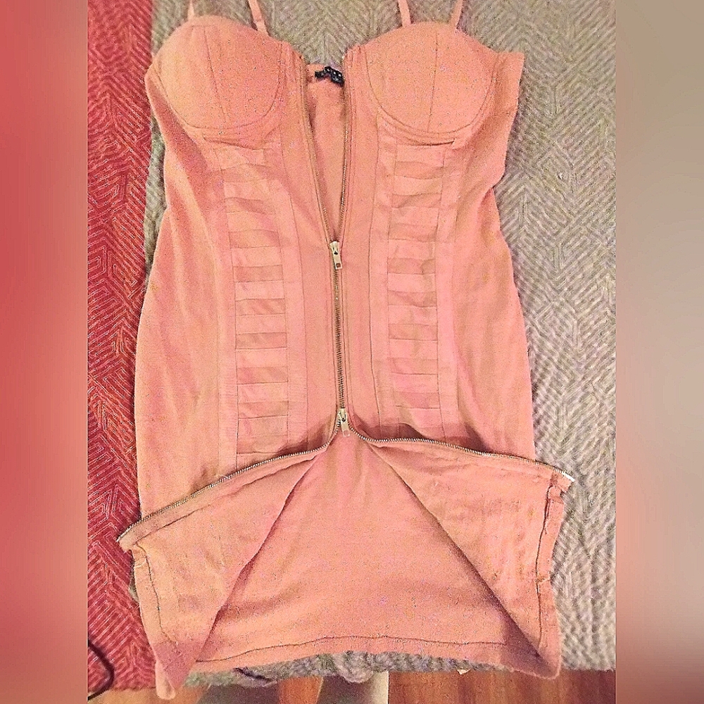 Peach mini dress